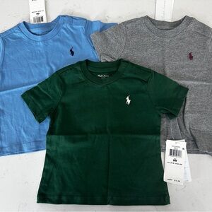 Ralph Lauren Kids' T-Shirt Set - Green, Blue, Gray